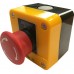 Red Emergency Stop - Twist to Release - Yellow Enclosure - IP65
